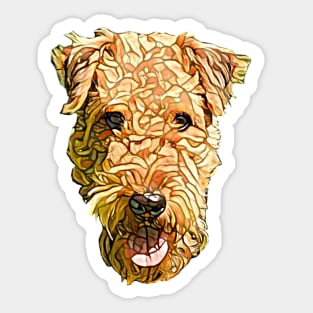 Airedale Terrier Face Sticker